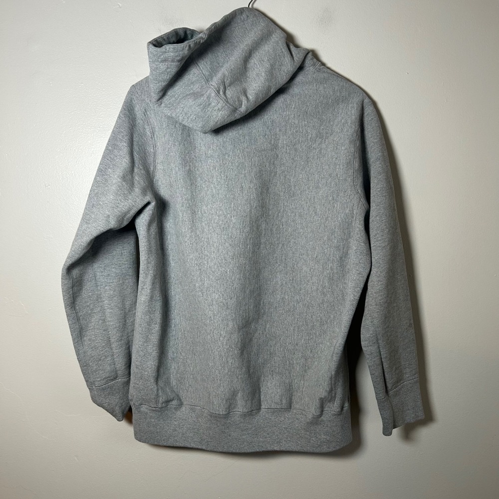 FLAN Hoodie Grey Pullover Long Sleeve Pocket Sweatshirt Size M - Picture 2 of 5